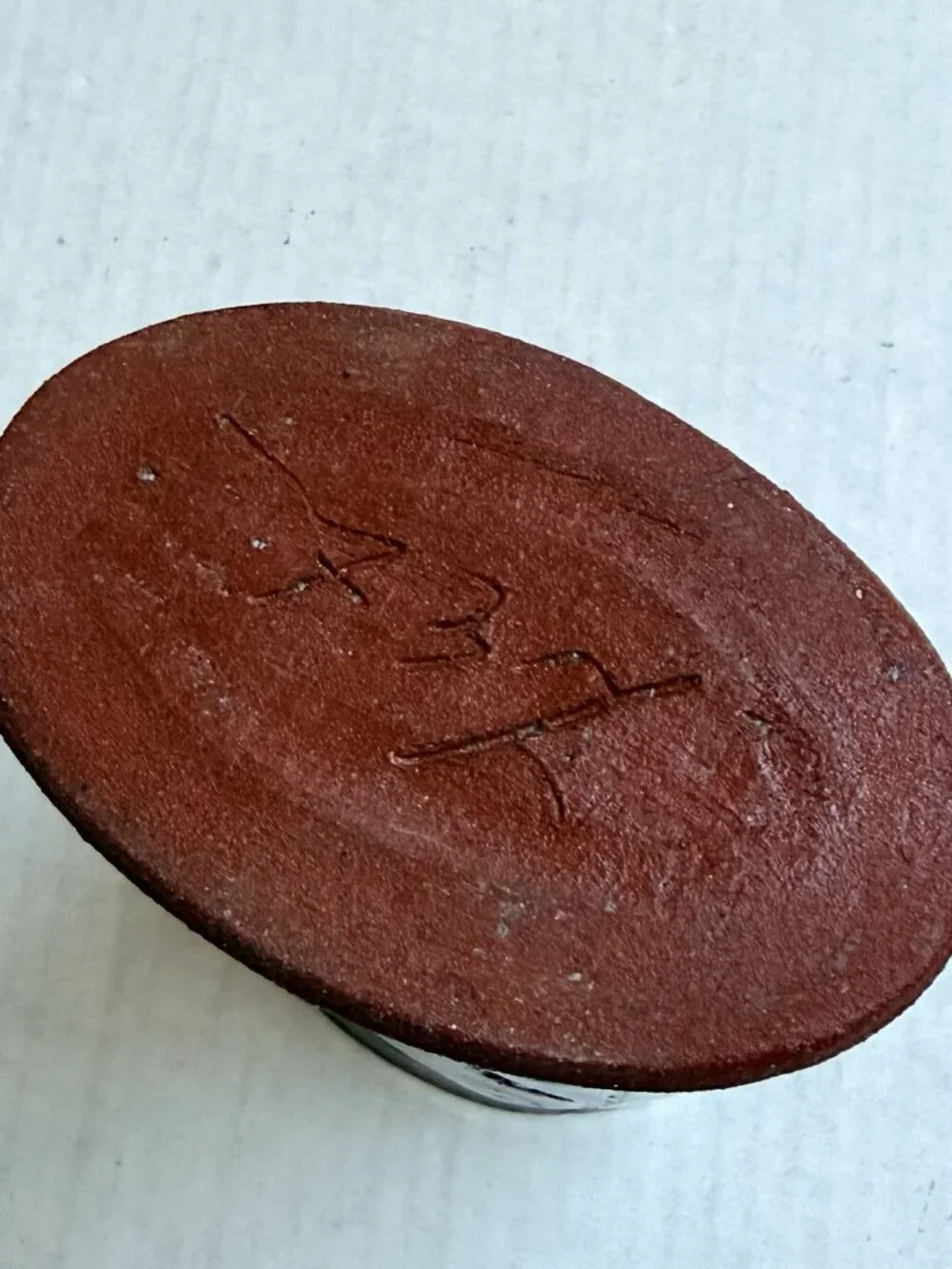 Handmade signed blue